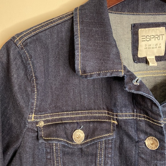 ESPRIT Dark Wash Classic Denim Jacket - Picture 4 of 10